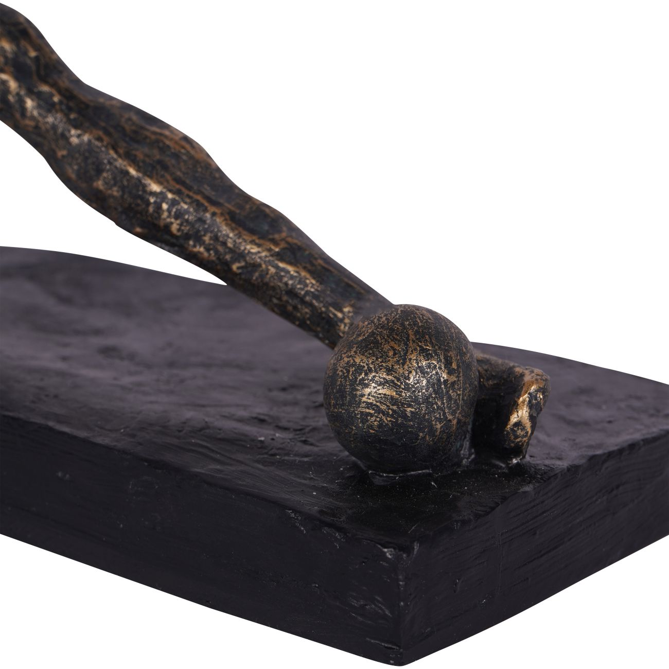 Antique Bronze Football Player Sculpture